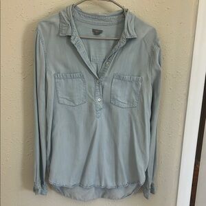 Aerie Light Blue Button-Up Shirt